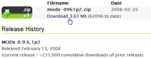 「Download」をクリックすると、本体ファイル（zip圧縮）のダウンロードが始まります。